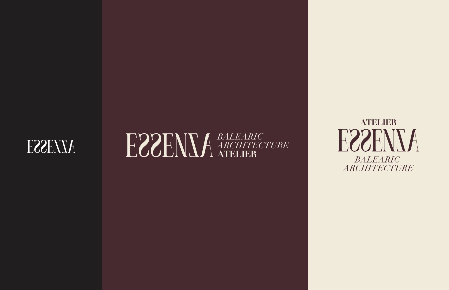Essenza Architecture — brand colours and typography