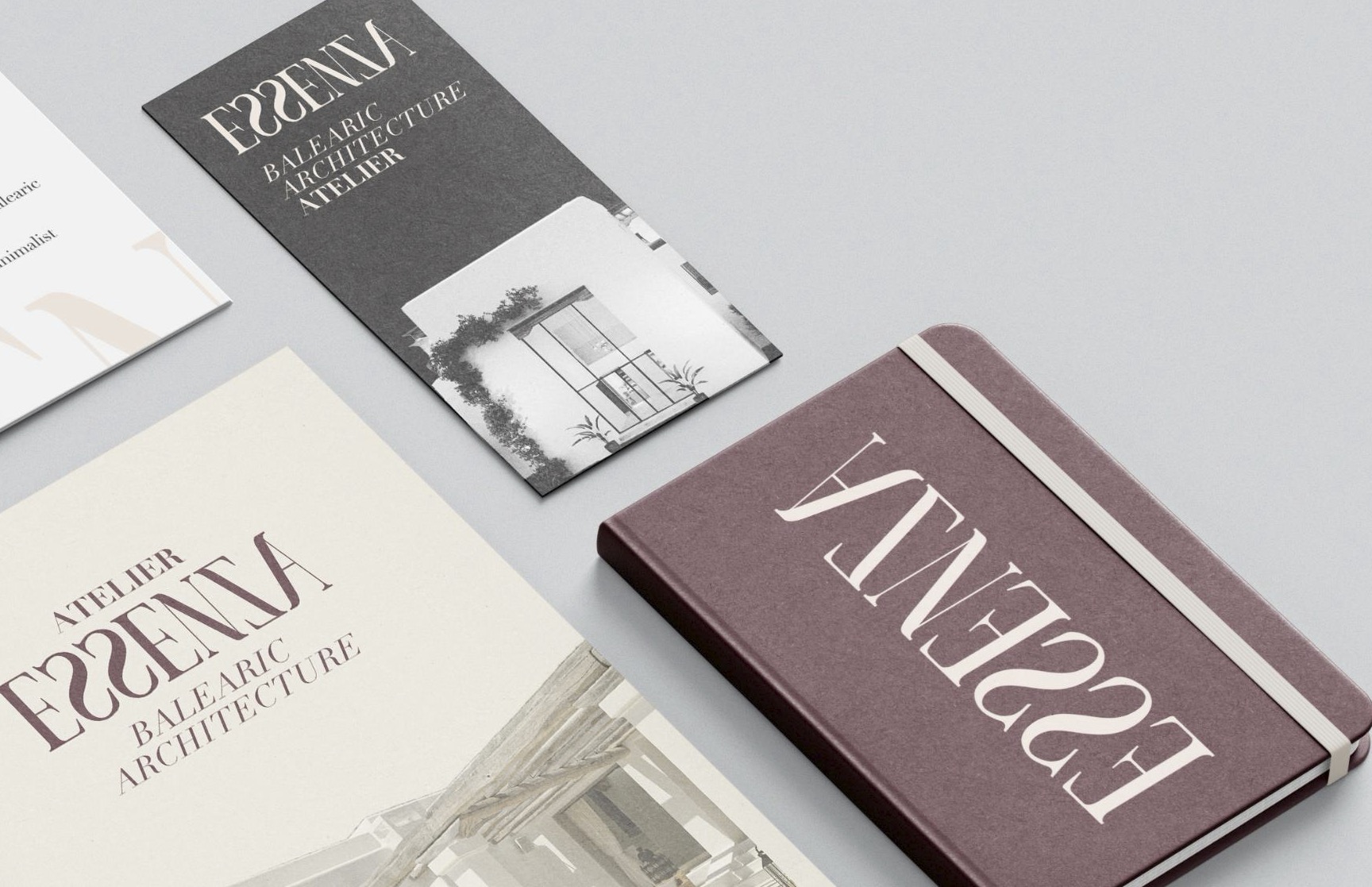 Essenza Architecture — brand guidelines spread