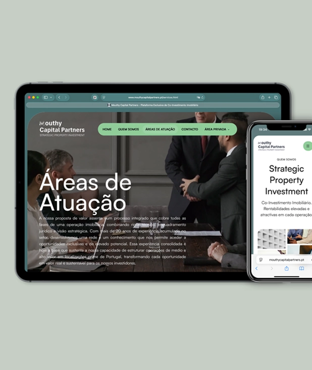 Mouthy Capital Partners website — portfolio section