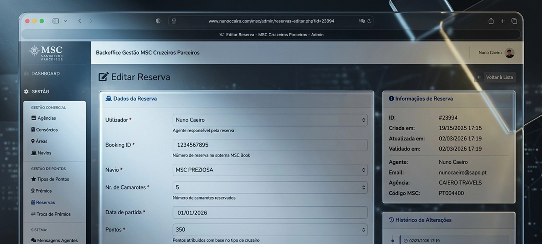 MSC Cruises Portugal website project cover