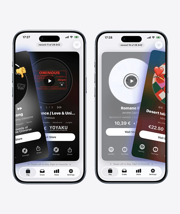 VinylSwiper App