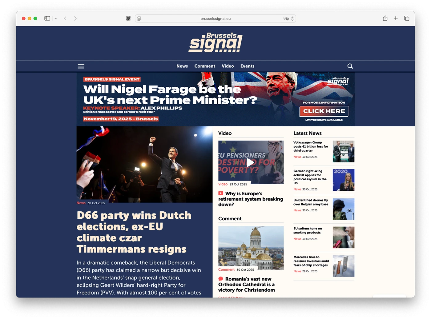 Brussels Signal — web banner