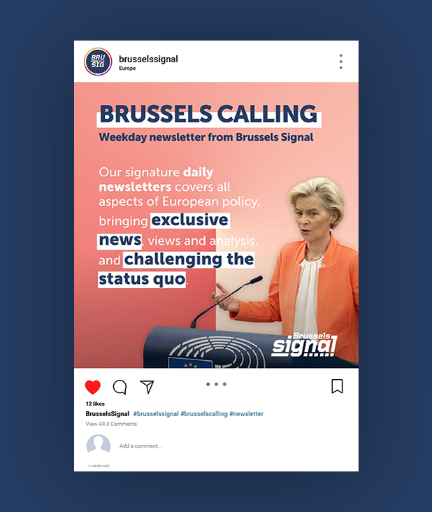 Brussels Signal — social media post