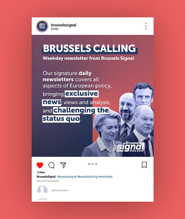 Brussels Signal — social media post