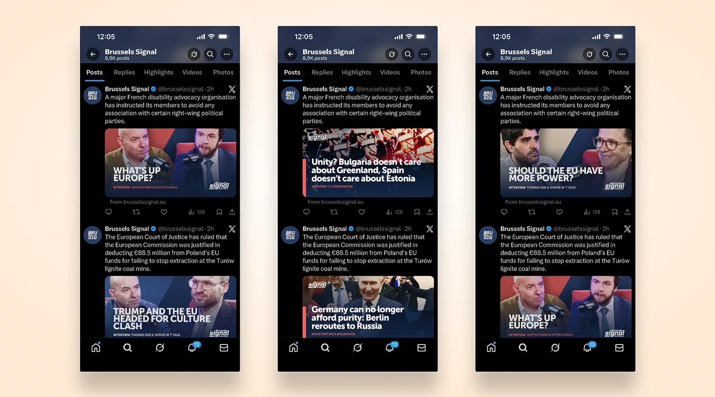 Brussels Signal — social media post